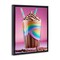 Stupell Industries Rainbow Hued Milkshake Floating Frame Design by Tabz Jones